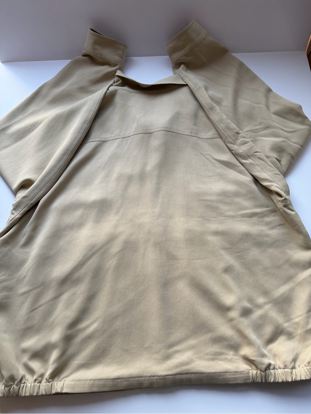 Tommy Bahama Men’s XXL 100% Silk Beige Full-Zip Jacket - Picture 12 of 16